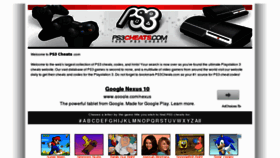 What Ps3cheats.com website looked like in 2013 (11 years ago)