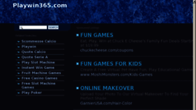 What Playwin365.com website looked like in 2013 (10 years ago)