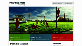 What Protectorforsikring.no website looked like in 2013 (11 years ago)
