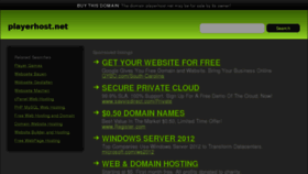 What Playerhost.net website looked like in 2013 (10 years ago)