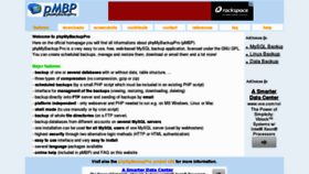 What Phpmybackuppro.net website looked like in 2013 (10 years ago)