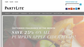 What Partylite.biz website looked like in 2013 (10 years ago)