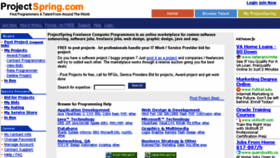 What Projectspring.com website looked like in 2013 (10 years ago)