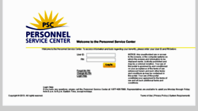 What Personnelservicecenter.com website looked like in 2013 (10 years ago)