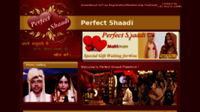 What Perfectshaadi.in website looked like in 2013 (10 years ago)