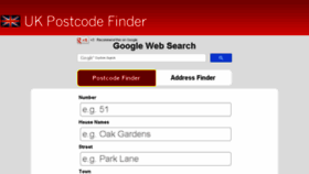 What Postcode-finder.net website looked like in 2013 (10 years ago)