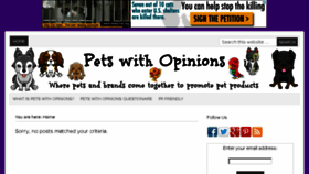 What Petswithopinions.com website looked like in 2013 (10 years ago)