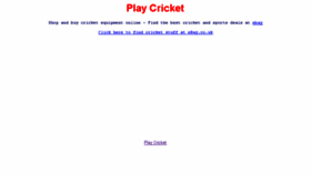 What Playcricket.co.uk website looked like in 2013 (10 years ago)