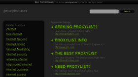 What Proxylist.net website looked like in 2013 (10 years ago)