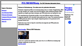 What Pultrusions.org website looked like in 2013 (10 years ago)