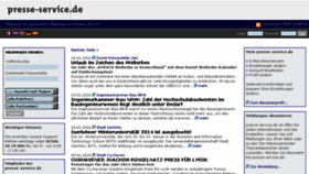 What Presse-service.de website looked like in 2014 (10 years ago)