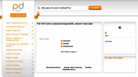 What Produkt.de website looked like in 2014 (10 years ago)
