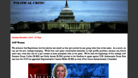 What Politicalcritic.com website looked like in 2014 (10 years ago)