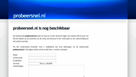 What Probeersnel.nl website looked like in 2014 (10 years ago)