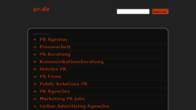 What Pr.de website looked like in 2014 (10 years ago)