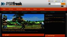 What Pspfreak.de website looked like in 2014 (10 years ago)