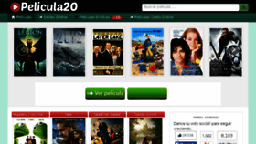 What Pelicula20.com website looked like in 2014 (10 years ago)