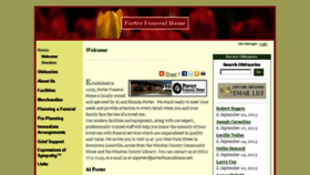 What Porterfuneralhome.net website looked like in 2014 (10 years ago)