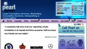 What Pearllinguistics.com website looked like in 2014 (10 years ago)