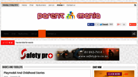 What Parentmania.com website looked like in 2014 (9 years ago)