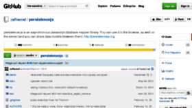 What Persistencejs.org website looked like in 2014 (11 years ago)