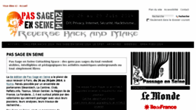 What Passageenseine.org website looked like in 2014 (10 years ago)