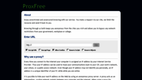 What Proxfree.info website looked like in 2014 (9 years ago)