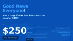 What Promotab.com website looked like in 2014 (9 years ago)