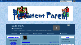 What Persistentparent.com website looked like in 2014 (9 years ago)