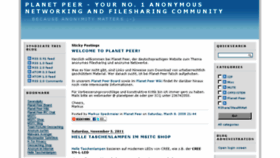 What Planetpeer.de website looked like in 2014 (9 years ago)