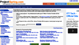 What Projectspring.com website looked like in 2014 (9 years ago)