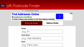 What Postcode-finder.net website looked like in 2014 (9 years ago)