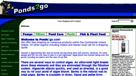 What Ponds2go.com website looked like in 2014 (9 years ago)