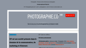 What Photographie.co website looked like in 2014 (9 years ago)