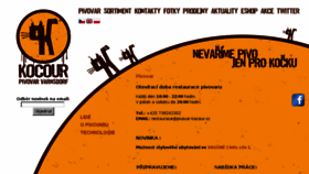 What Pivovar-kocour.cz website looked like in 2014 (10 years ago)