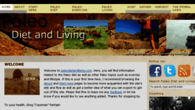 What Paleodietandliving.com website looked like in 2014 (9 years ago)