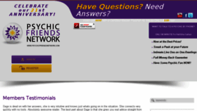 What Psychicfriendsnetwork.com website looked like in 2015 (9 years ago)