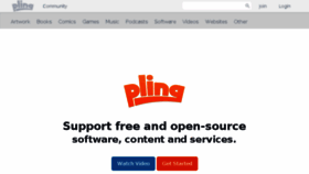 What Pling.com website looked like in 2015 (9 years ago)