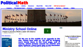 What Politicalmath.com website looked like in 2015 (9 years ago)