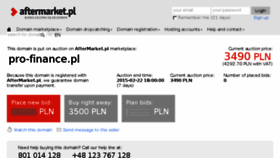 What Pro-finance.pl website looked like in 2015 (9 years ago)