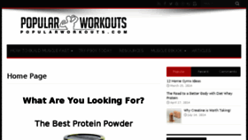 What Popularworkouts.com website looked like in 2015 (9 years ago)