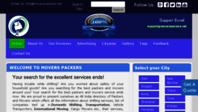 What Packersmovers.net website looked like in 2015 (9 years ago)
