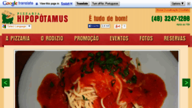 What Pizzariahipopotamus.com.br website looked like in 2015 (9 years ago)