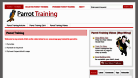 What Parrottraining.com.au website looked like in 2011 (13 years ago)