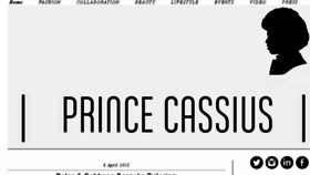 What Princecassius.com website looked like in 2015 (9 years ago)