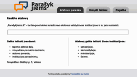 What Parasykjiems.lt website looked like in 2015 (9 years ago)