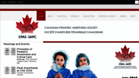 What Pediatricanesthesia.ca website looked like in 2015 (9 years ago)