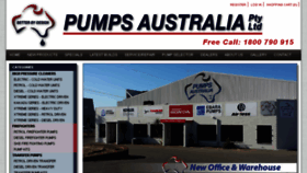 What Pumpsaustralia.com.au website looked like in 2015 (9 years ago)