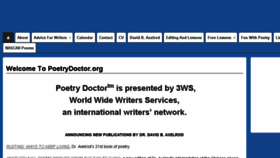What Poetrydoctor.org website looked like in 2015 (9 years ago)