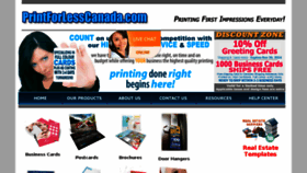 What Printforlesscanada.com website looked like in 2015 (9 years ago)